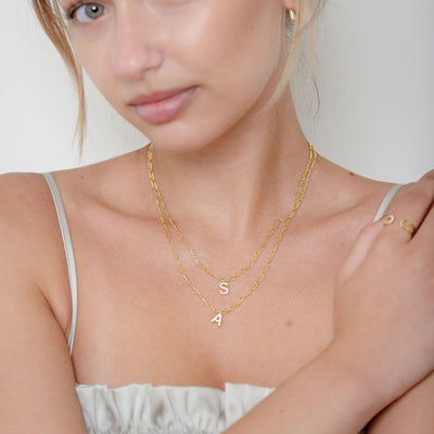 Double-Buchstaben Choker mit Zirkonia (6266460274873)