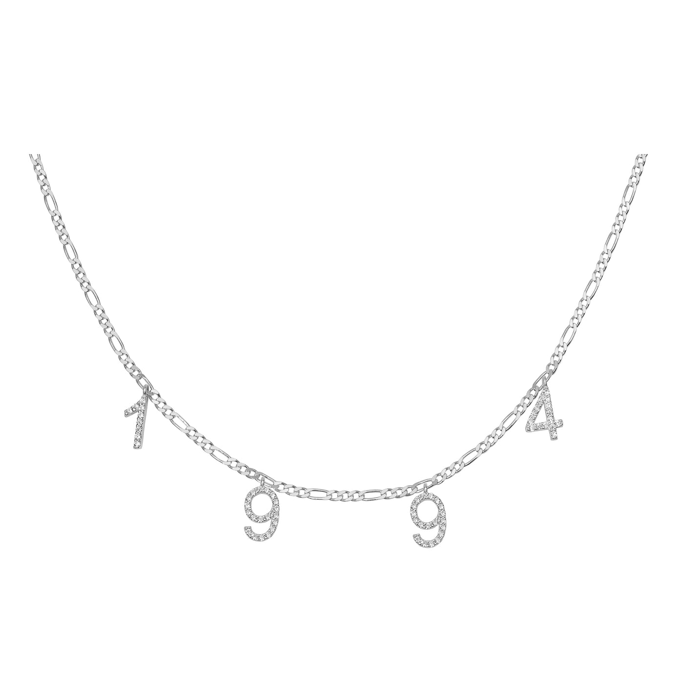 Jahreszahl Halskette mit Zirkonia (4635389755469)