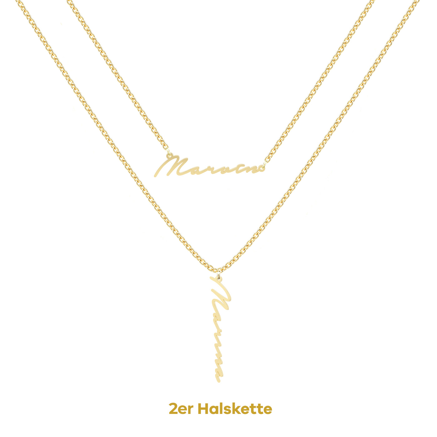Set - Namenskette 925er Silber  Variante Notera (6555663597753)