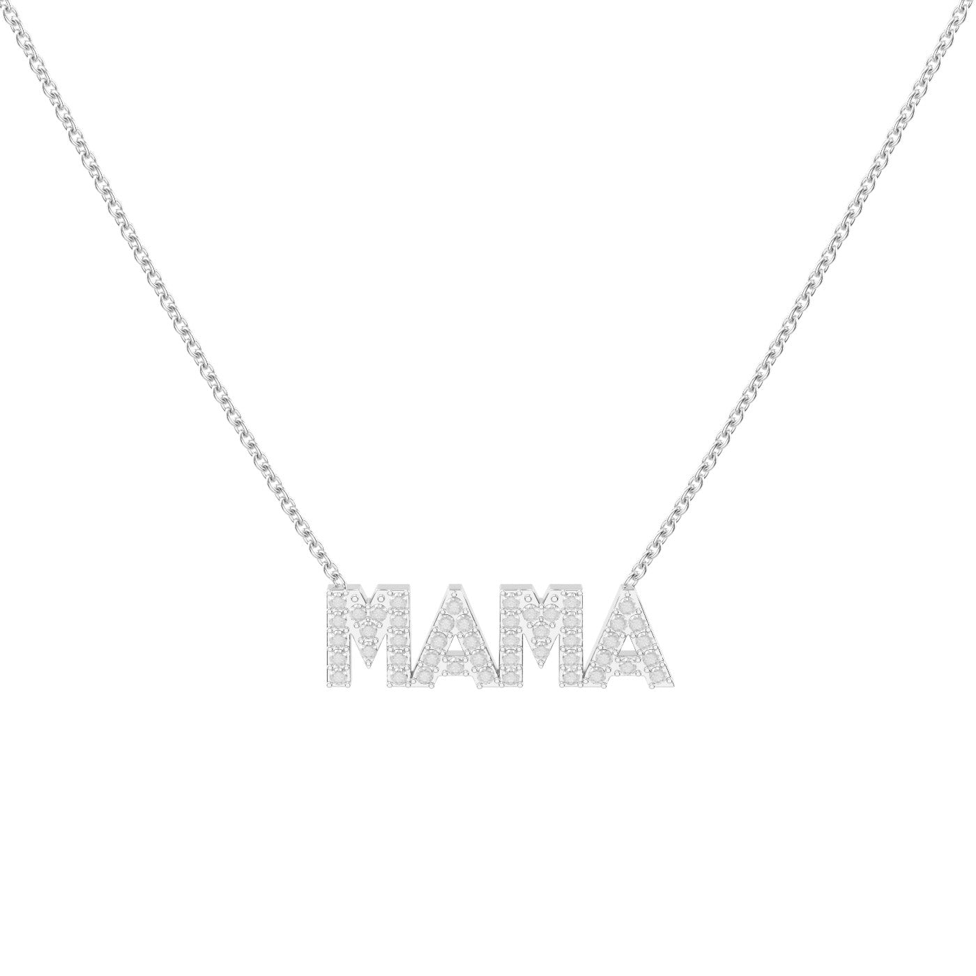 Mama Halskette mit Zirkonia (6658621014201)