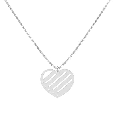 Herzkette Zirkonia mit Wunschgravur (6703704342713)