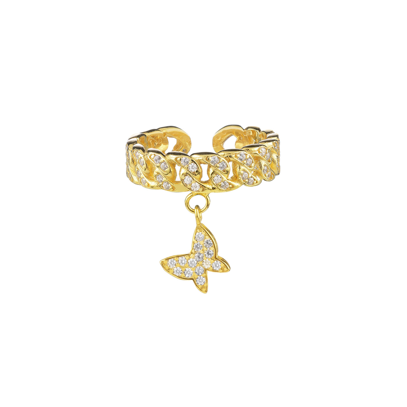 Iced Ring – Sommerschmetterling mit Zirkonia (6073411436729)