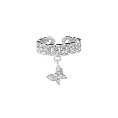Iced Ring – Sommerschmetterling mit Zirkonia (6073411436729)