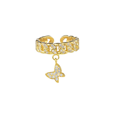 Iced Ring – Sommerschmetterling mit Zirkonia (6073411436729)
