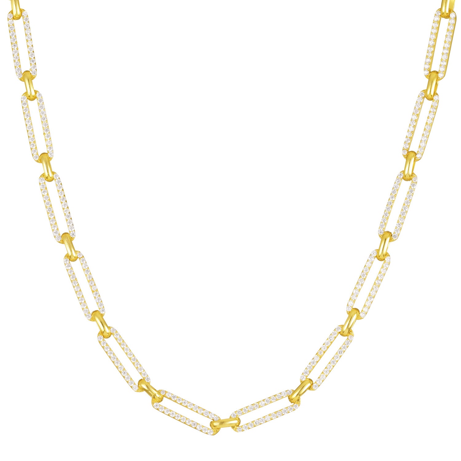 Anker Halskette mit Zirkonia