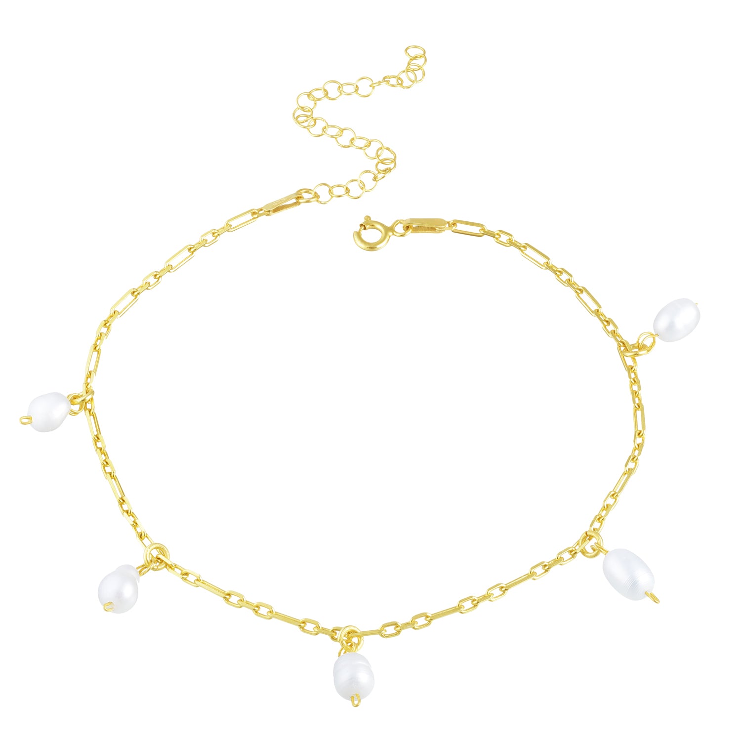 Fußkette Drop mit Perlen (7025939906745)