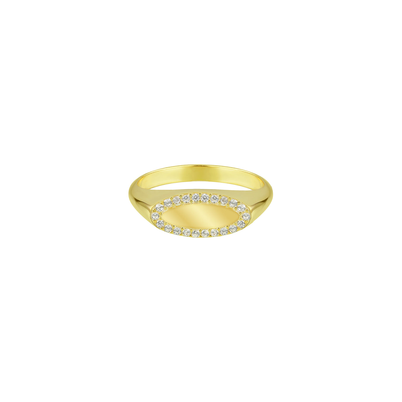 Glam signet ring with engraving