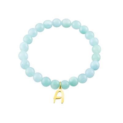 Pearls Kids bracelet with letter