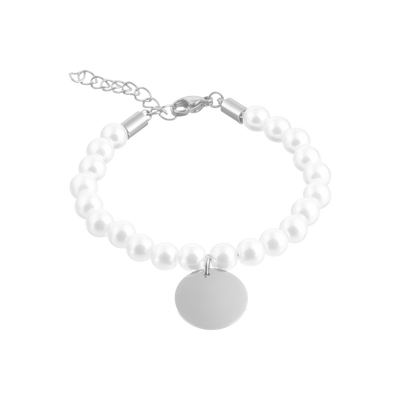 Armband Pearls mit Plättchenanhänger (7052611420345)