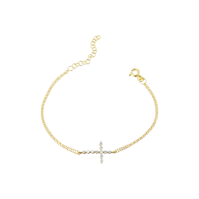 Kreuz Zirkonia Armband (6305149550777)