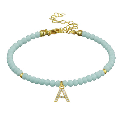 Sweet Pearl anklet with letter