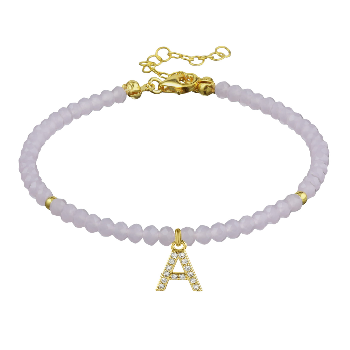 Sweet Pearl Fußkette mit Buchstabe (7978944856331)