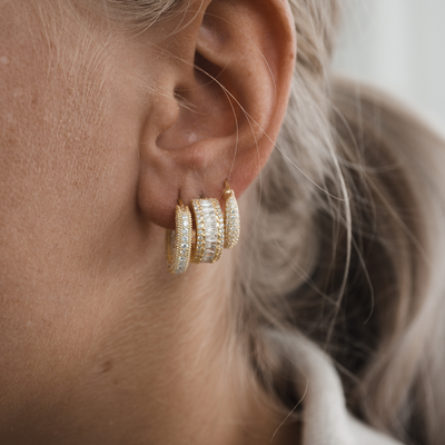 Brilliant zirconia earrings