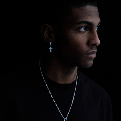 Earrings Cross Men