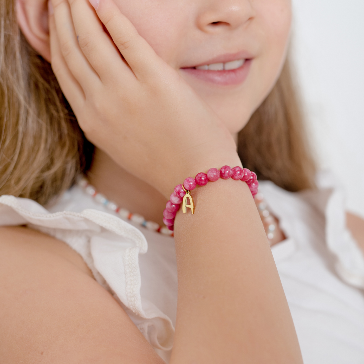 Armband Pearls Kids mit Buchstabe