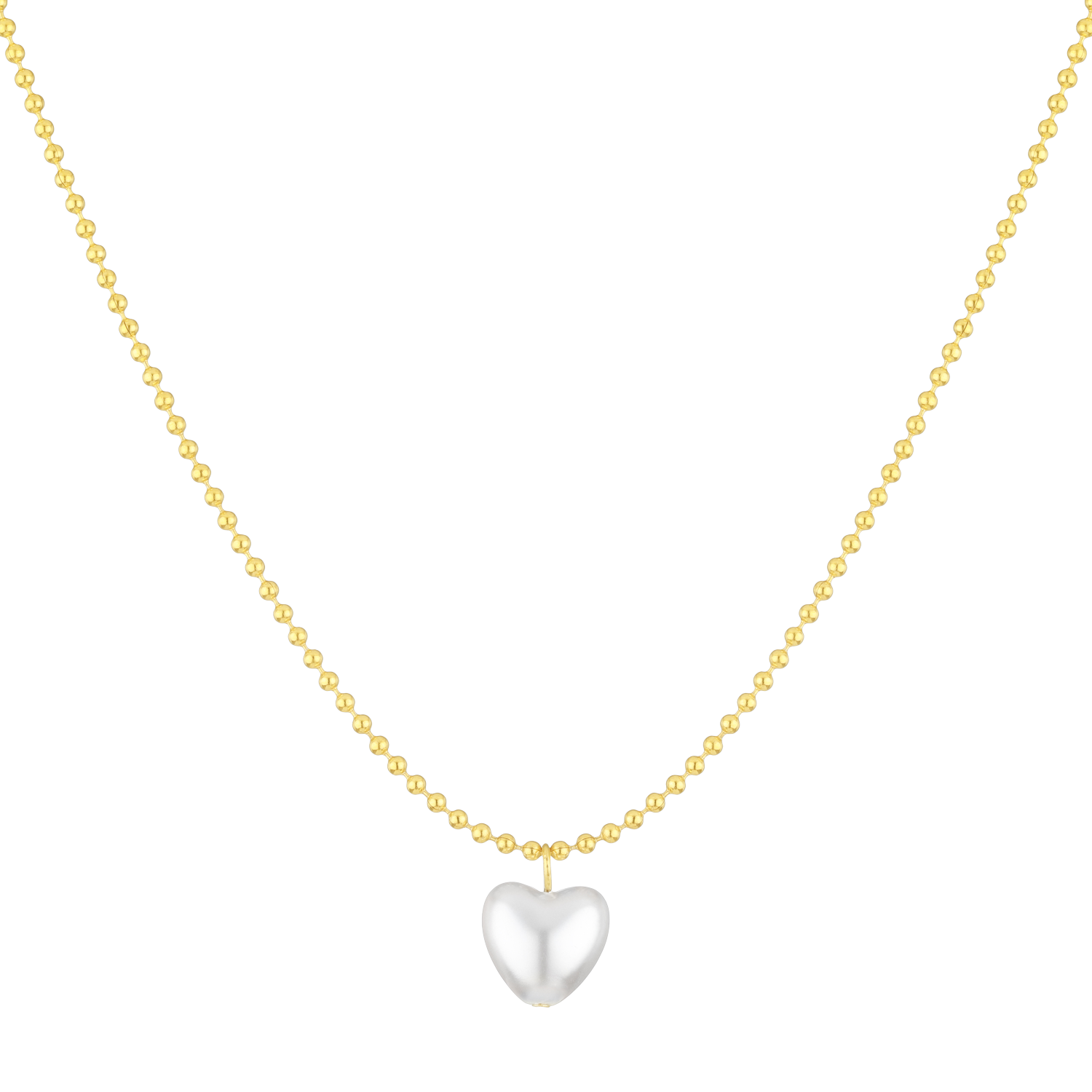 Halskette Heart of Pearls (7054149091513)