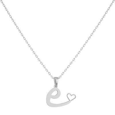Heart Halskette mit Buchstabe (7084907757753)