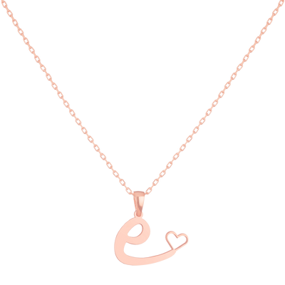 Heart Halskette mit Buchstabe (7084907757753)