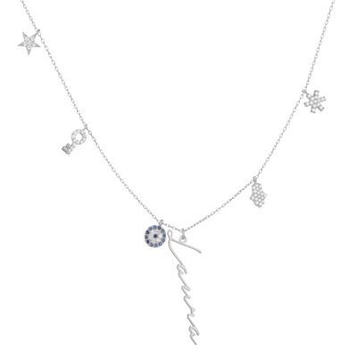 Halskette Glücks-Anhänger mit Notera Namenskette (6810136248505)