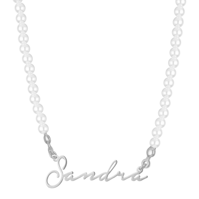 Pearls name necklace