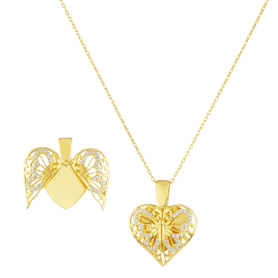 Halskette Heart Butterfly (7025909235897)