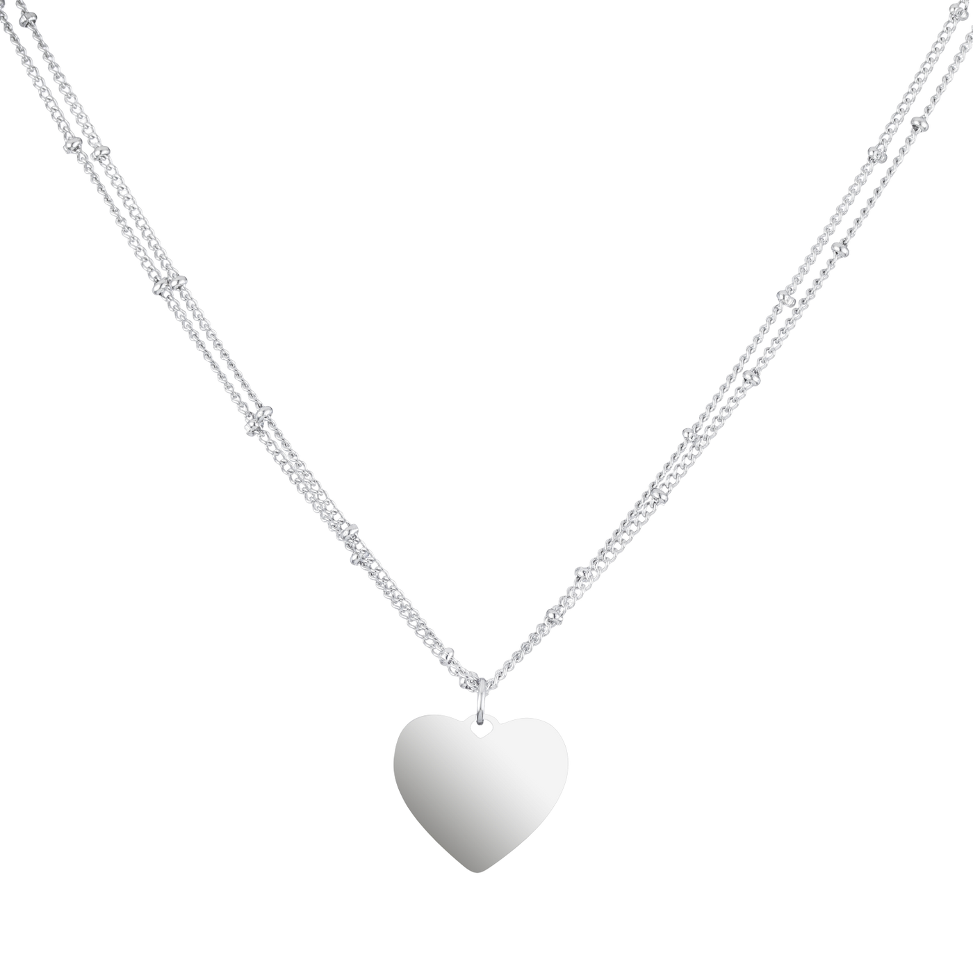 Halskette Double Heart mit Gravur (7054120288441)