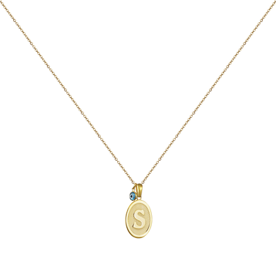 Monogram relief necklace