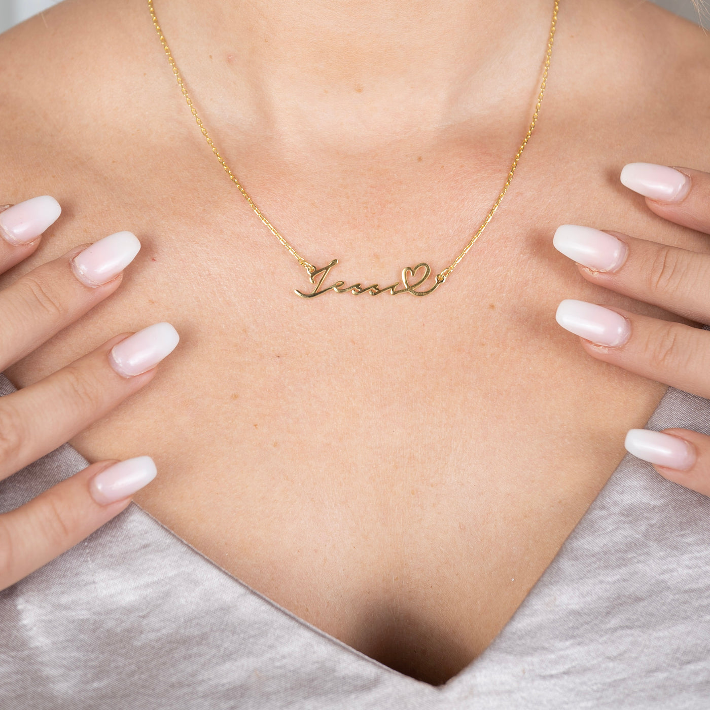 Name necklace 925 silver - variant Heart-Notera