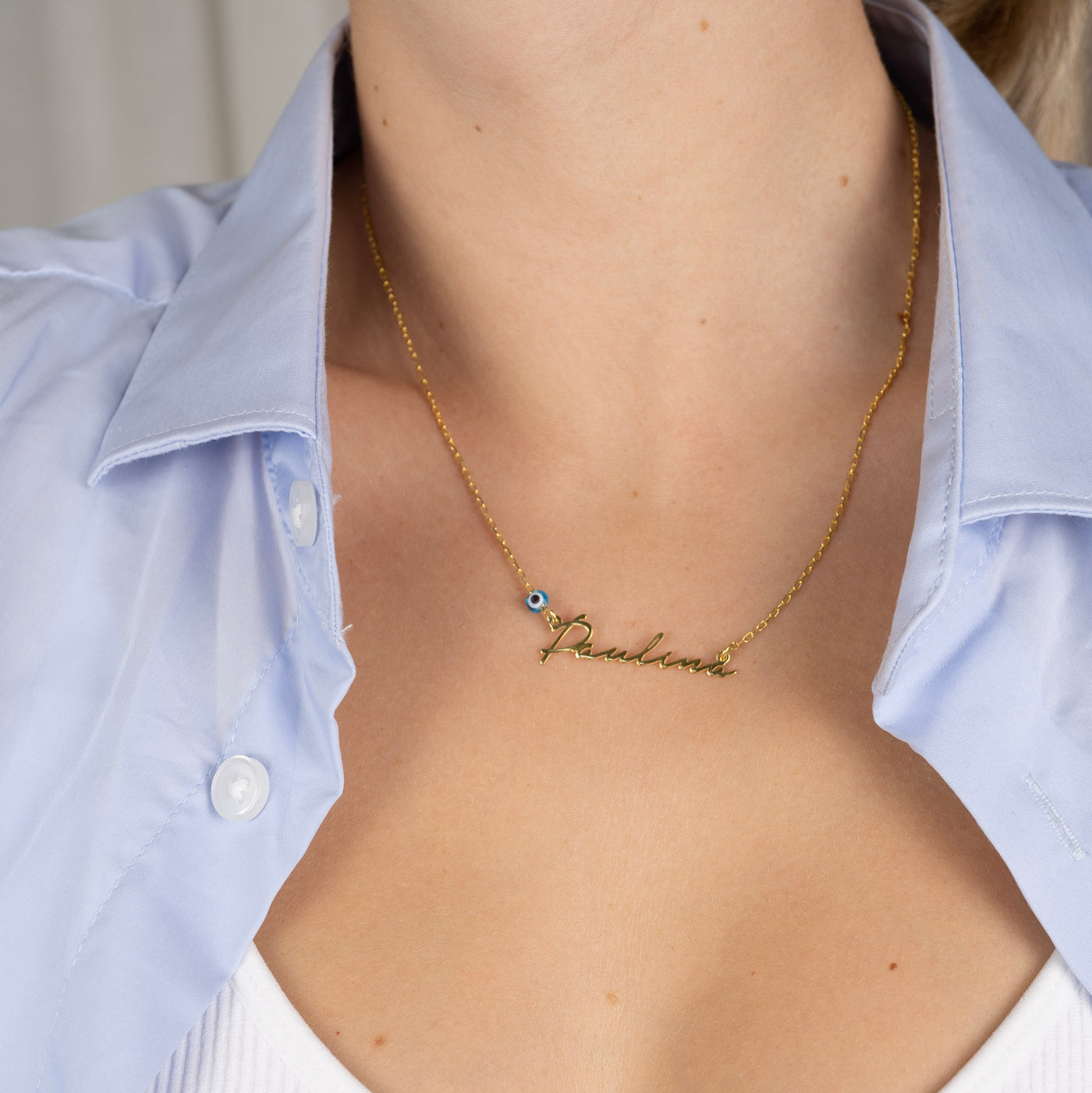 Name necklace 925 silver - Notera-Nazar variant