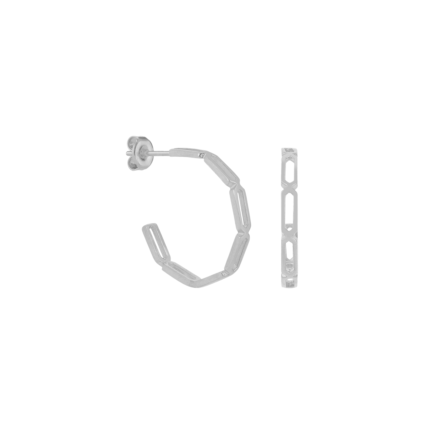 Ohrringe Classic Hoop Chain (7161753731257)