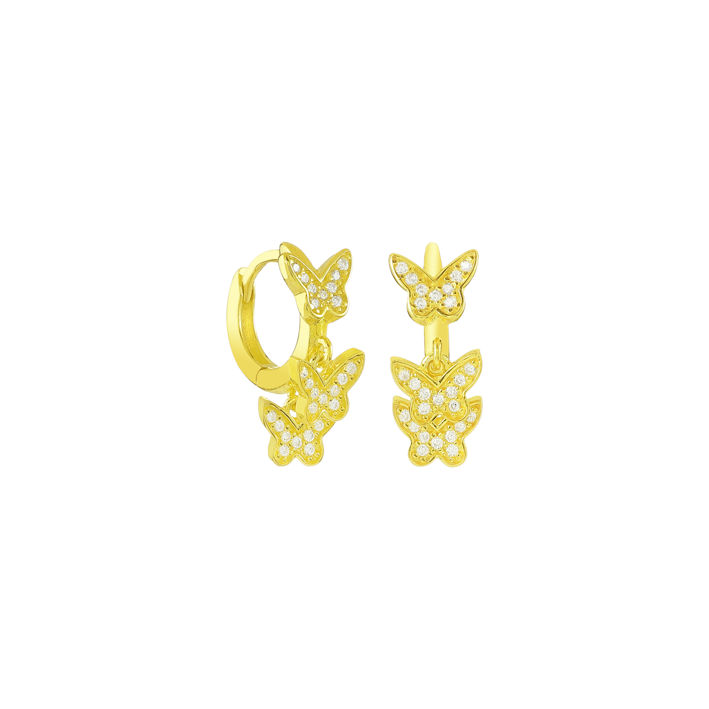 Triple Butterfly Ohrringe (7303908950201)