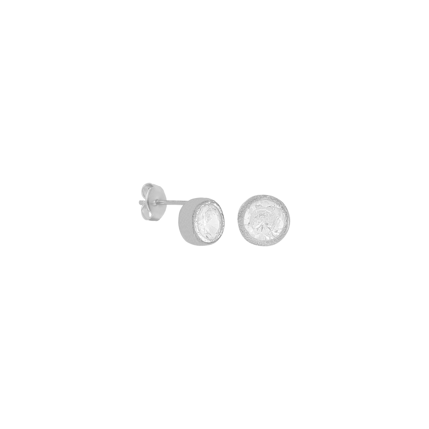 Circle Diamond Ohrstecker (7305572909241)