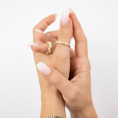 Braid Ring mit Zirkonia