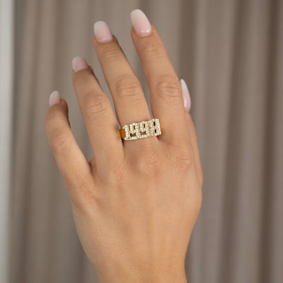 Ring Jahreszahl Gothic mit Zirkonia