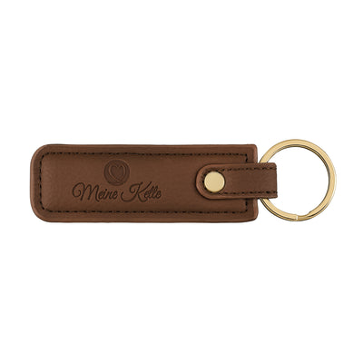 Keychain plain leather
