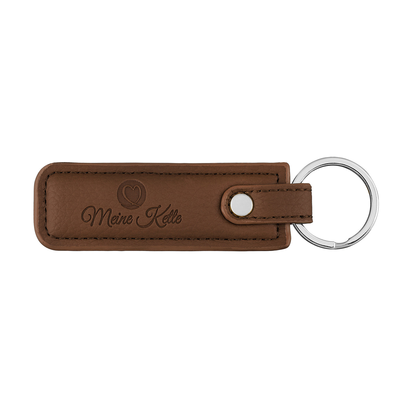 Keychain plain leather