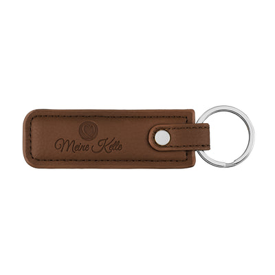 Keychain plain leather
