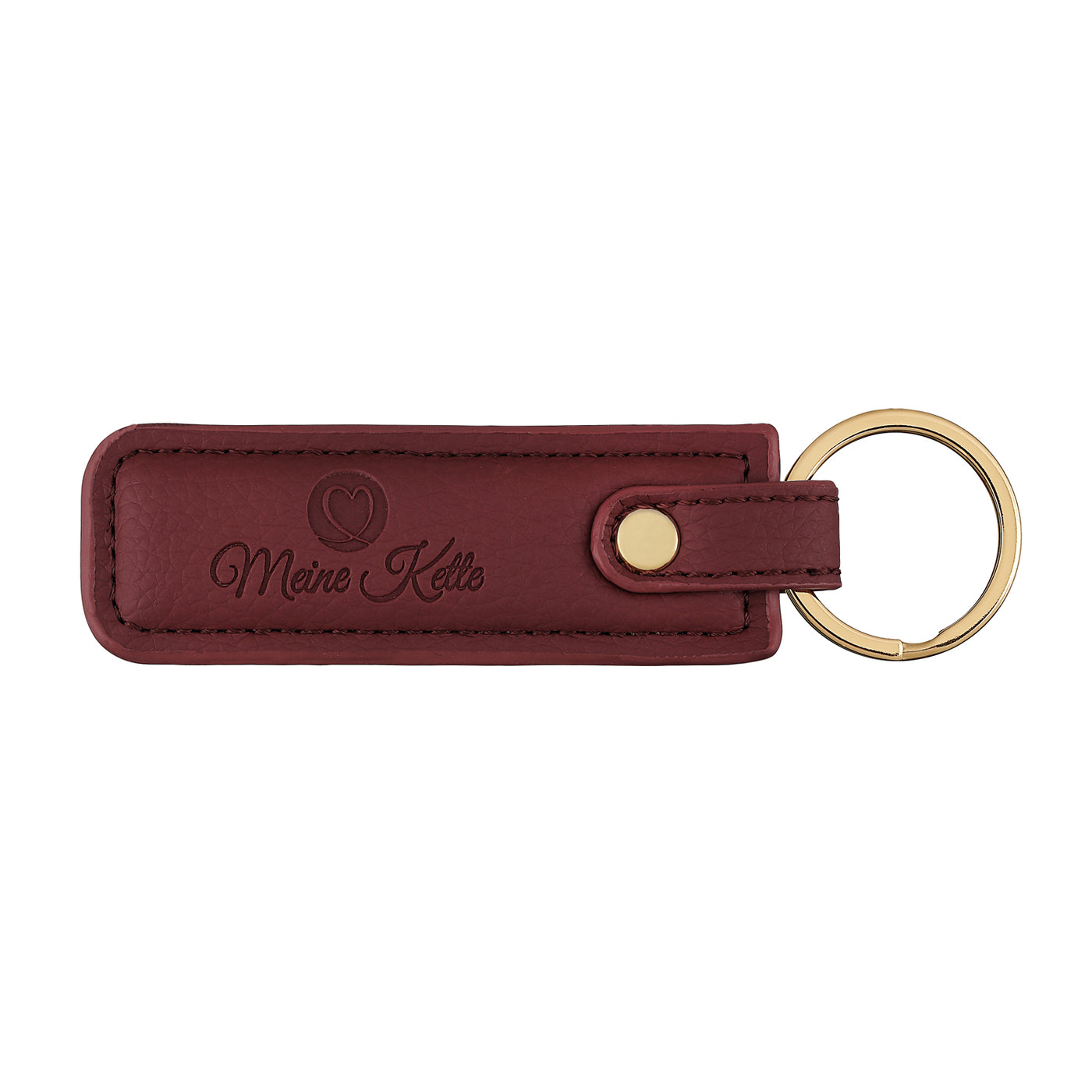 Keychain plain leather