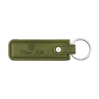 Keychain plain leather