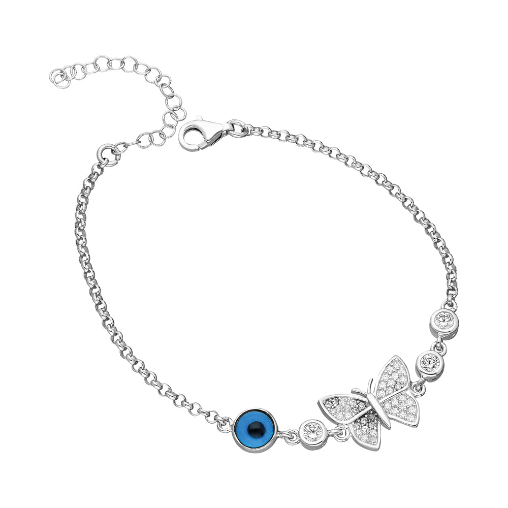 Schmetterling - Armband mit Blue Eye (6076120498361)