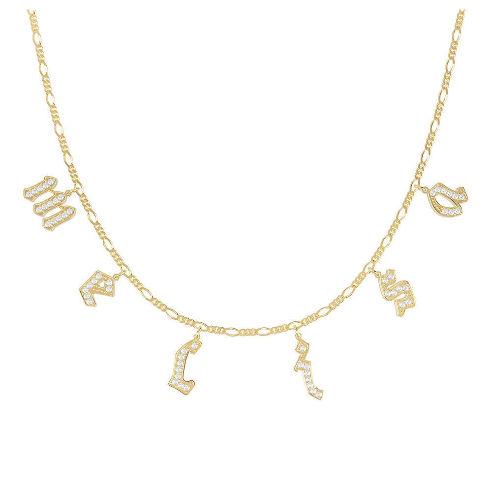 Buchstaben Choker Gothic mit Zirkonia (4783037546573)