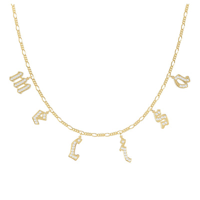 Buchstaben Choker Gothic mit Zirkonia (4783037546573)