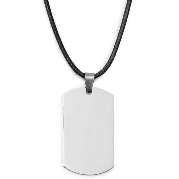 Leather dog tag necklace shop