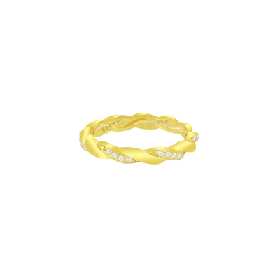Braided Zirkonia Ring (7305590374585)