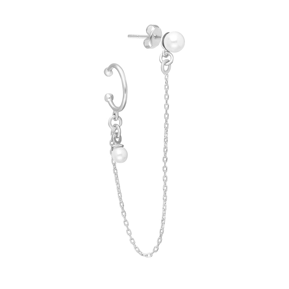 Ohrring Perlen mit Earcuff (4594418876493)