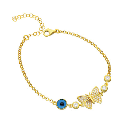 Schmetterling - Armband mit Blue Eye (6076120498361)