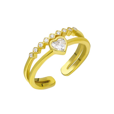 Ring - Herz mit Multi Zirkonia (6143489376441)
