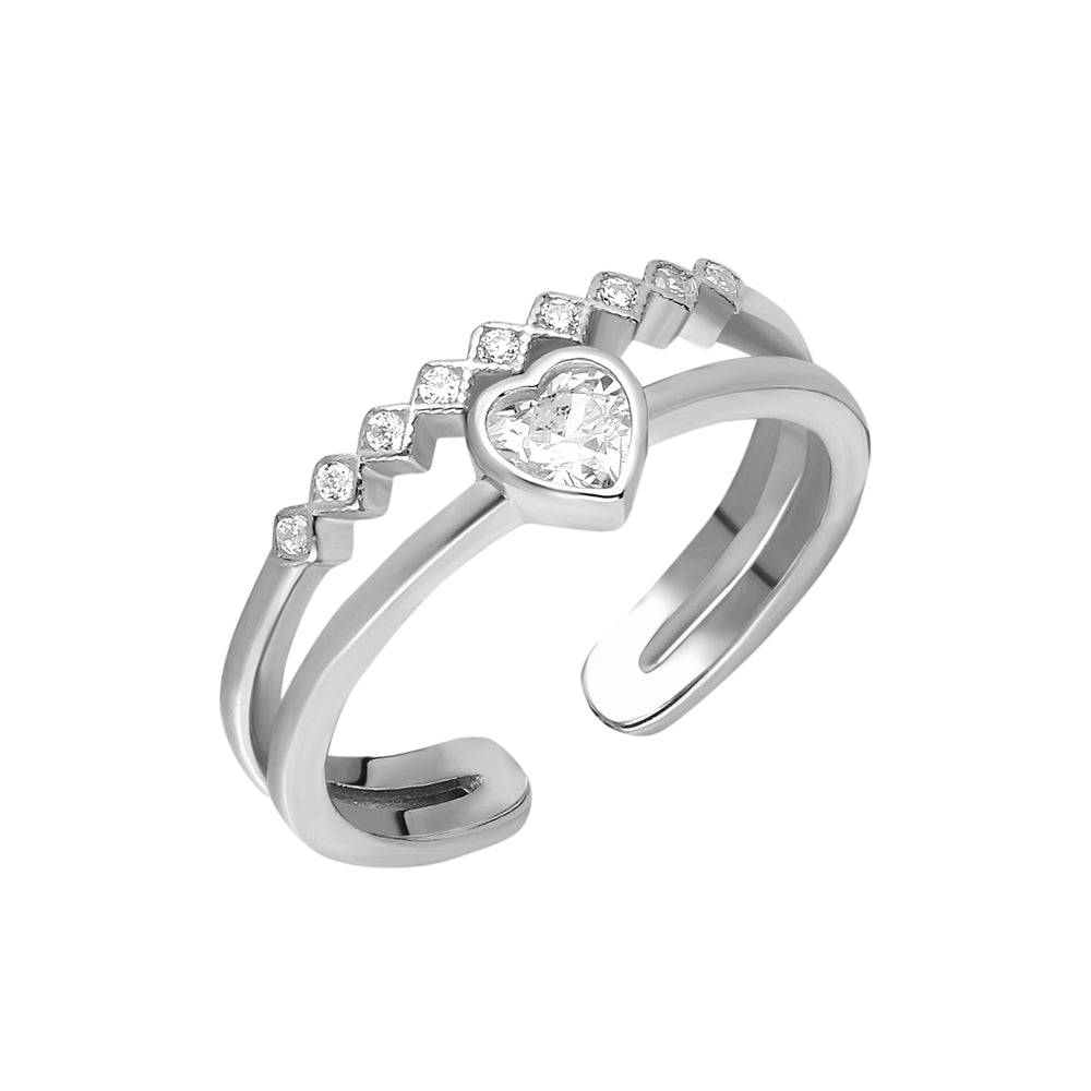 Ring - Herz mit Multi Zirkonia (6143489376441)