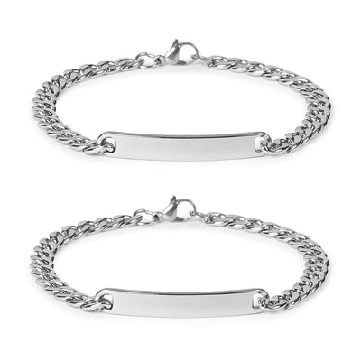 ID partner bracelet with engraving (thin)