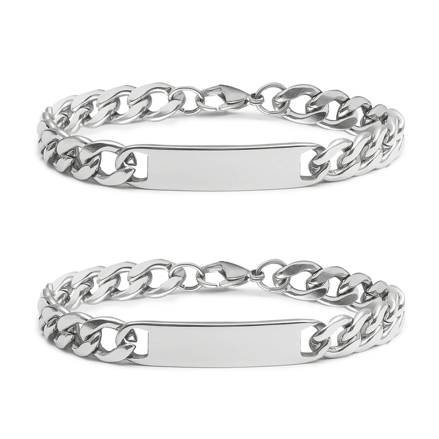 ID-Partnerarmband mit Gravur (Breit)